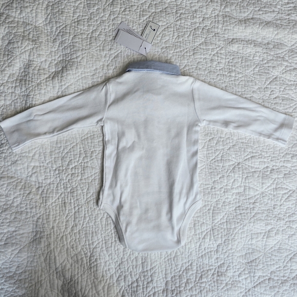 Jacadi Boy 12 Months Collar Cotton Bodysuit - Picture 7 of 9